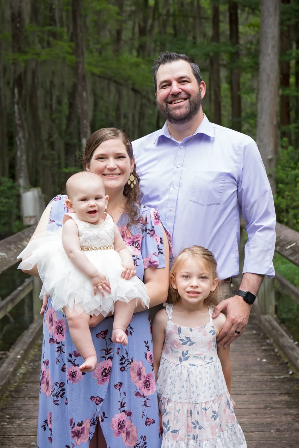 Josh Griffin with his wife and two daughters
